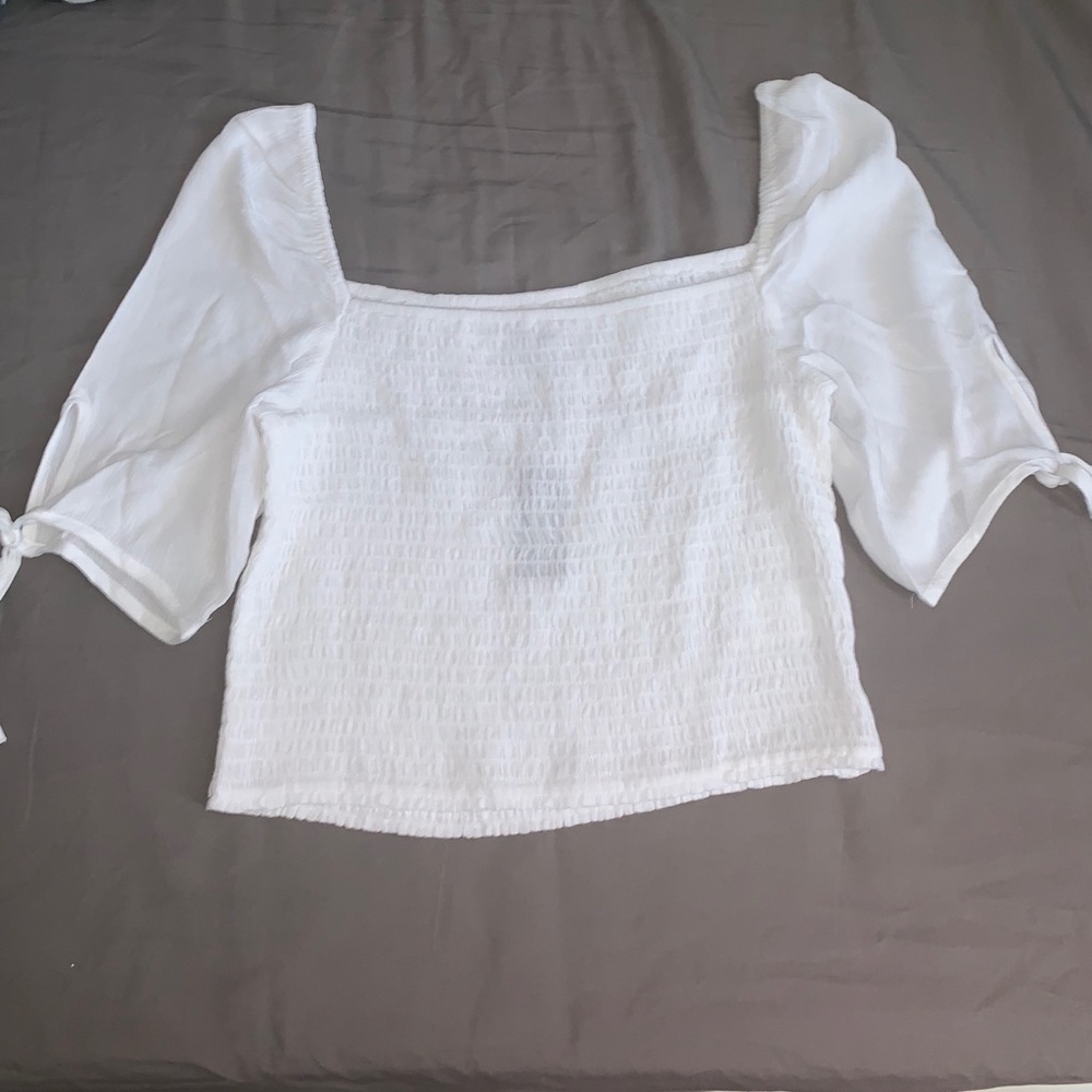Smocked bodice blouse